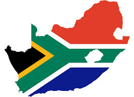 South Africa flag map